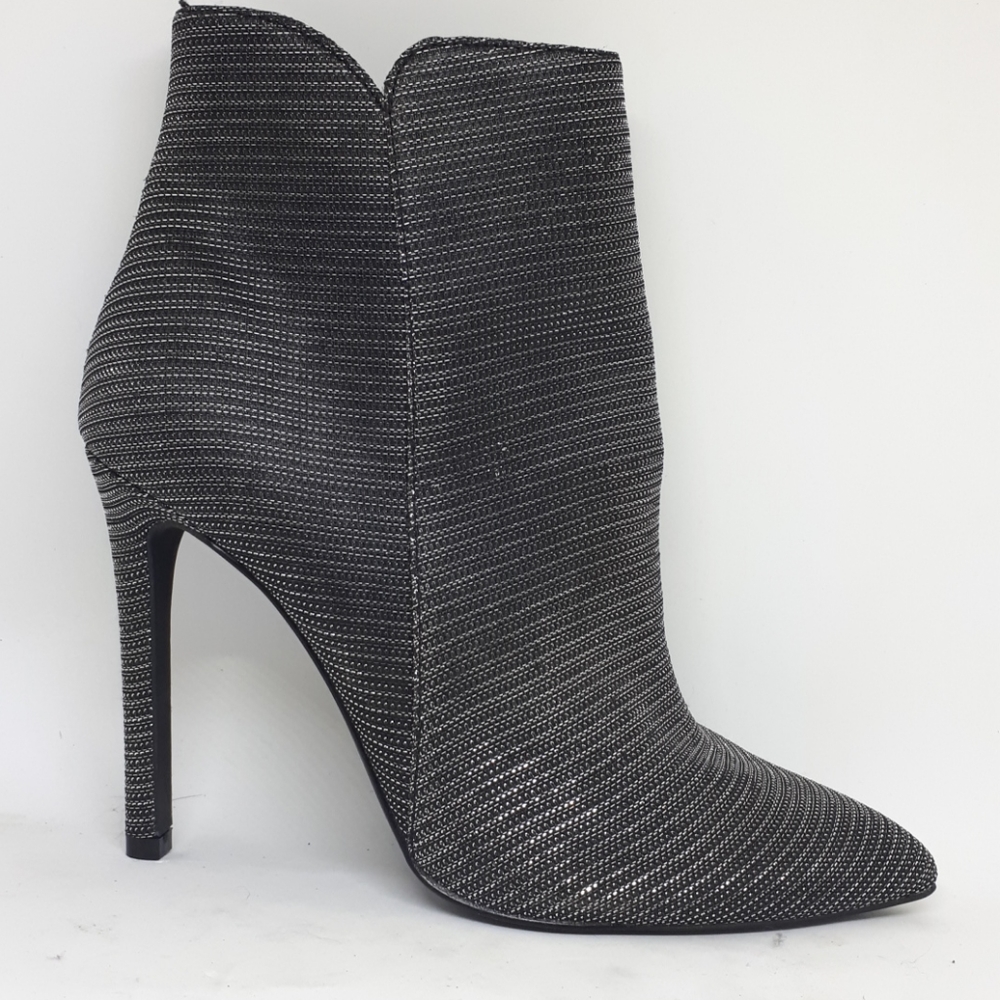 Silver metallic ankle booties - Picture 2 of 7